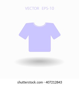 Flat a T-Shirt icon. Vector