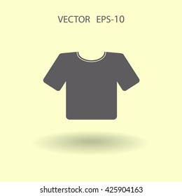 Flat a T-Shirt icon. Vector