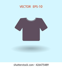 Flat a T-Shirt icon. Vector