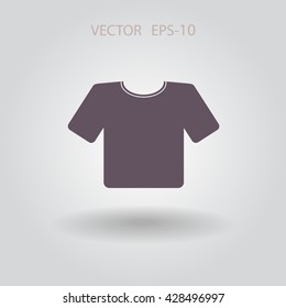 Flat a T-Shirt icon. Vector
