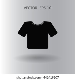 Flat a T-Shirt icon. Vector
