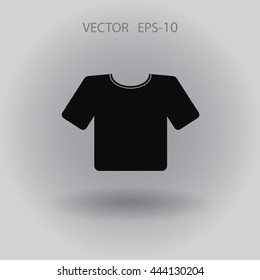 Flat a T-Shirt icon. Vector