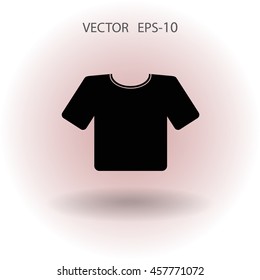 Flat a T-Shirt icon. Vector