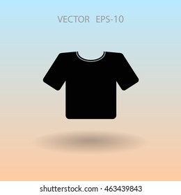Flat a T-Shirt icon. Vector