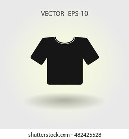 Flat a T-Shirt icon. Vector