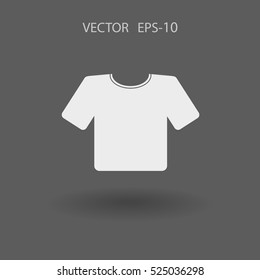 Flat a T-Shirt icon. Vector