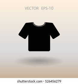 Flat a T-Shirt icon. Vector