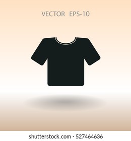 Flat a T-Shirt icon. Vector
