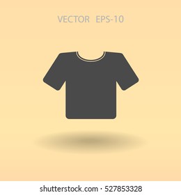 Flat a T-Shirt icon. Vector