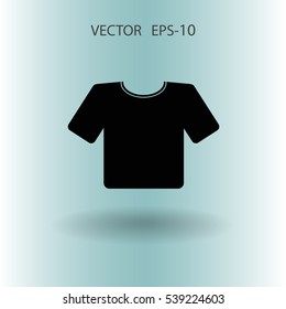 Flat a T-Shirt icon. Vector
