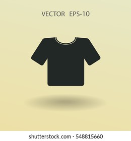 Flat a T-Shirt icon. Vector