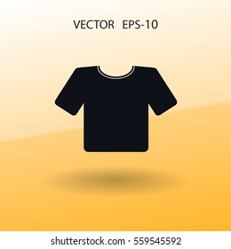Flat a T-Shirt icon. Vector