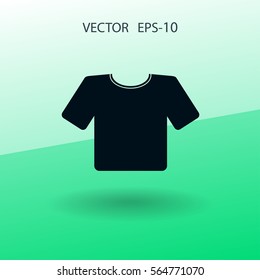 Flat a T-Shirt icon. Vector