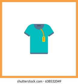 Flat t-shirt icon vector