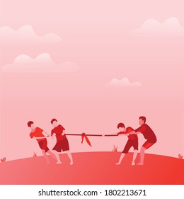 flat tug of war design