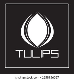 flat tulips flower - logo 