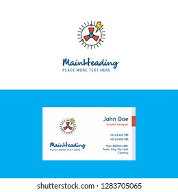 Flat Turbine Logo and Visiting Card Template. Busienss Concept Logo Design