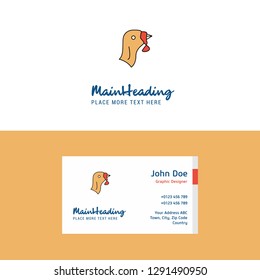 Flat Turkey Logo and Visiting Card Template. Busienss Concept Logo Design