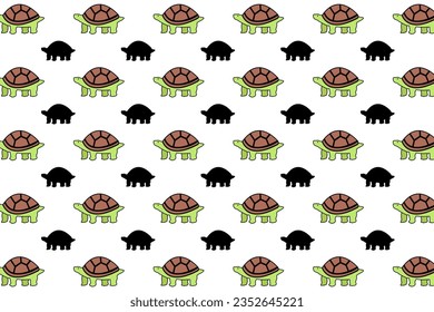 Flat Turtle Animal Pattern Background, can be used for business designs, presentation designs or any suitable designs.