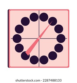 flat twister clock over white