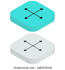 Flat two color icon in isometric style