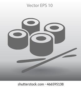 Flat a two sushi icon