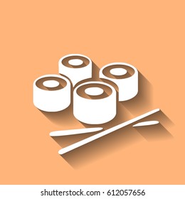 Flat a two sushi icon