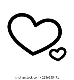 conjunto de iconos de amor blanco. aislado en la ilustración white.vector