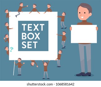 flat type Brown high neck Middle men text box