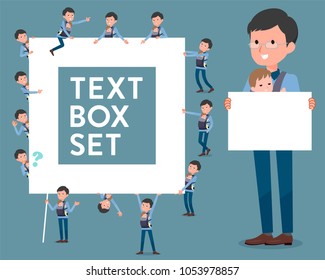 flat type Dad and baby_text box