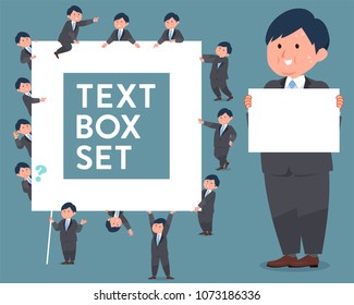 flat type fat businessman text box