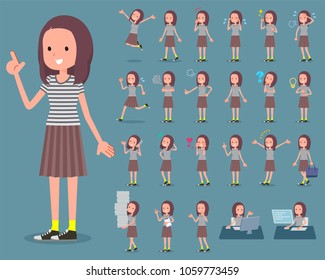 flat type Long hair women_1