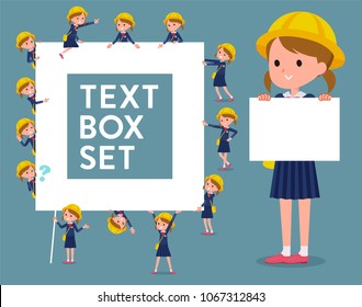 flat type Nursery school girl_text box