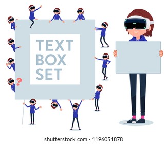 flat type VR goggle women_text box