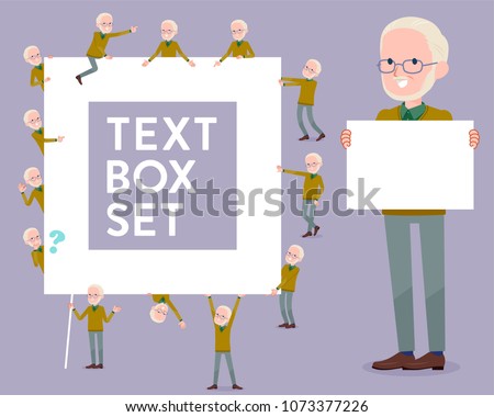 flat type Yellow Ocher knit old man White_text box