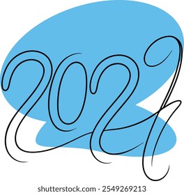 Diseño de tipografía plana para la celebración del año Nuevo. Ilustración vectorial de diseño de números 2026.