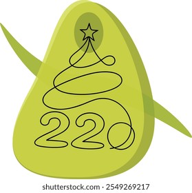 Projeto de Tipografia Plana para a Celebração de Ano Novo. Ilustração de vetor de design numérico de 2026.