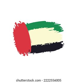 flat UAE banner over white background
