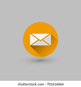 Flat UI Design - Colorful Webdesign Elements Icon - Envelope