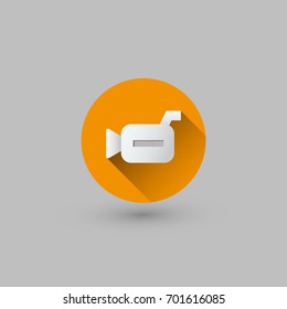 Flat UI Design - Colorful Webdesign Elements Icon - Video Recorder