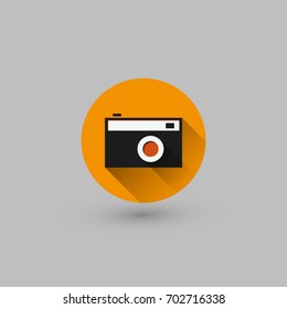 Flat UI Design - Colorful Webdesign Element - Camera Icon