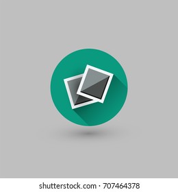 Flat UI Design - Colorful Webdesign Element - Photos Icon 