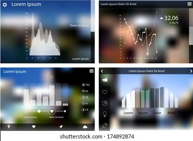 Flat ui design infographic template, EPS 10