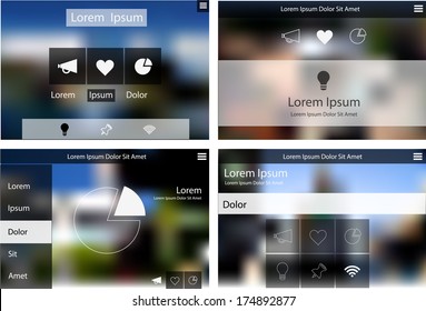 Flat ui design infographic template, EPS 10