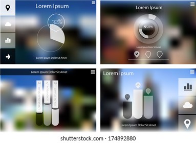 Flat ui design infographic template, EPS 10