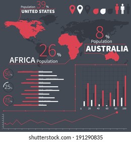 Flat ui design infographic template