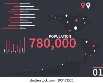 Flat ui design infographic template