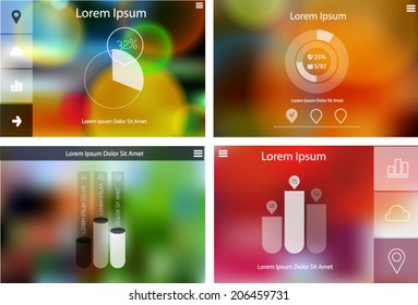 Flat ui design infographic template, EPS 10