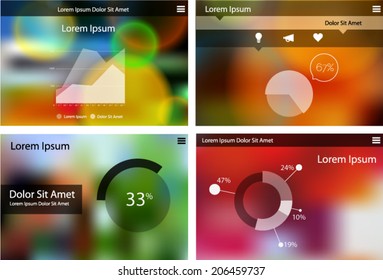 Flat ui design infographic template, EPS 10
