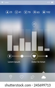 Flat ui design infographic template, EPS 10